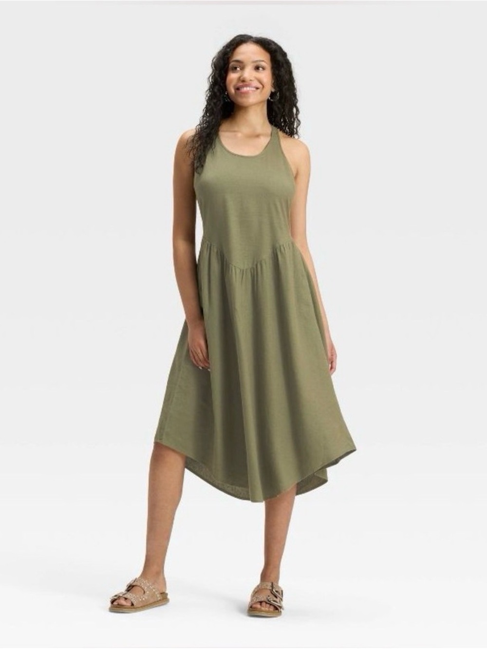 Universal Thread Olive Midi Tank Dress